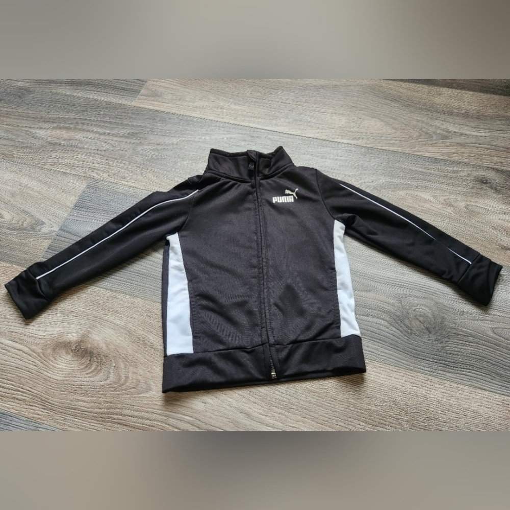 Puma Black & white Zip Up Track Jacket size 3t
